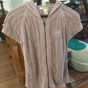 DKNY JEANS HOODIE BLOUSE FRONT ZIPPER